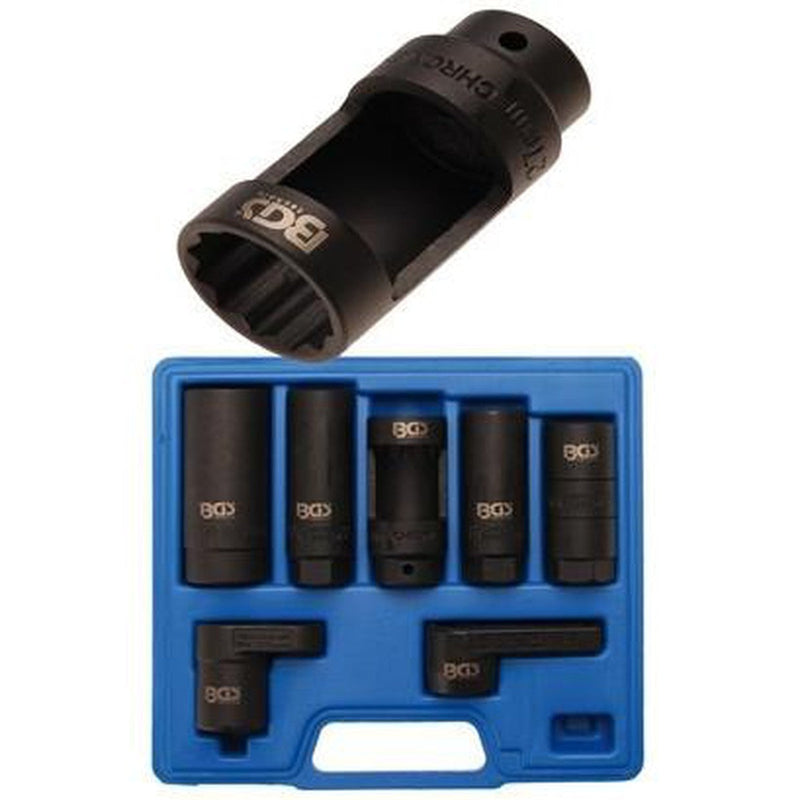Juego de dados 3/8" - 1/2" | Para sensor de oxigeno | 7 piezas