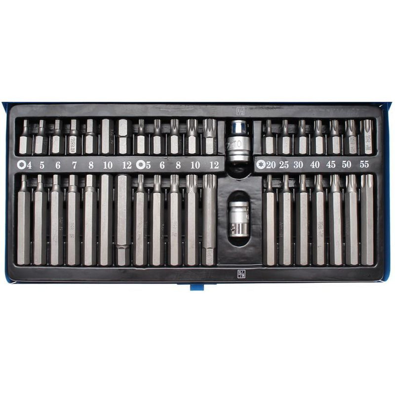 JUEGO DE PUNTAS COMBINADAS | CON ADAPTADORES | 3/8" + 1/2" | 40 PIEZAS