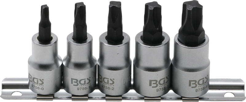 Dados con punta mortorq | 3/8" | Perfil de 4 esquinas #0 - #4 | 5 Piezas