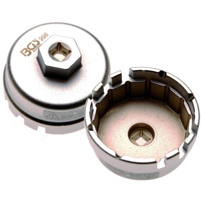 Llave / Cazoleta | para extraer filtros de aceite | Toyota 1.8 y 2.0L Auris, Corolla, Premio y Prius | 3/8"