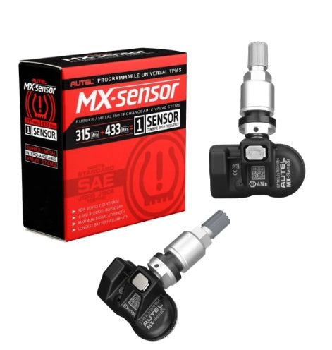 2 SENSORES TPMS METALICO PROGRAMABLE AUTEL DUAL 315 Y 433 MHZ