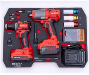 Torquemaster Pistola De Impacto Y Taladro Inalambrico Besita E8003