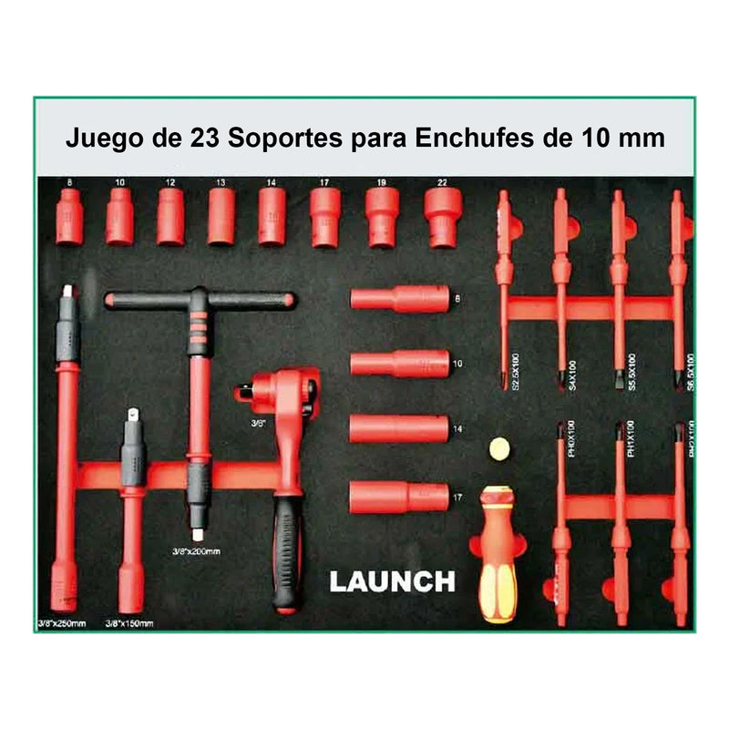 Launch TTH-84 - Carro de Herramientas Aisladas EV (84 Piezas) con Certificación VDE