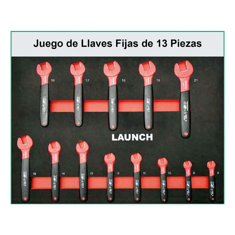 Launch TTH-84 - Carro de Herramientas Aisladas EV (84 Piezas) con Certificación VDE