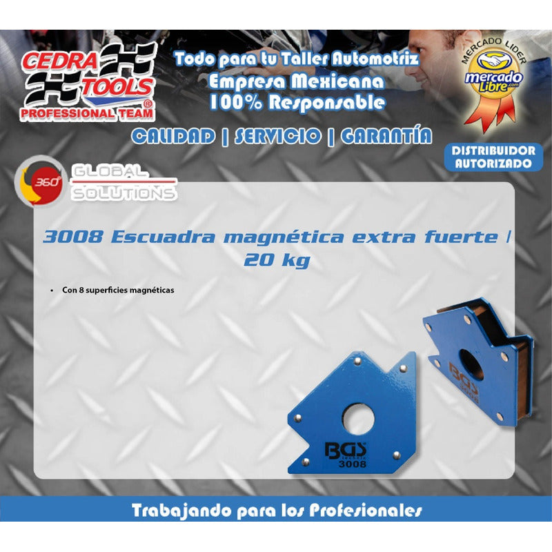 Escuadra Magnética Extra Fuerte | 20 Kg Bgs 3008