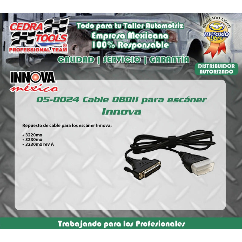 Cable Obd2 Para Scanner Innova 3240mx, 3230mx,3160,3130,3120