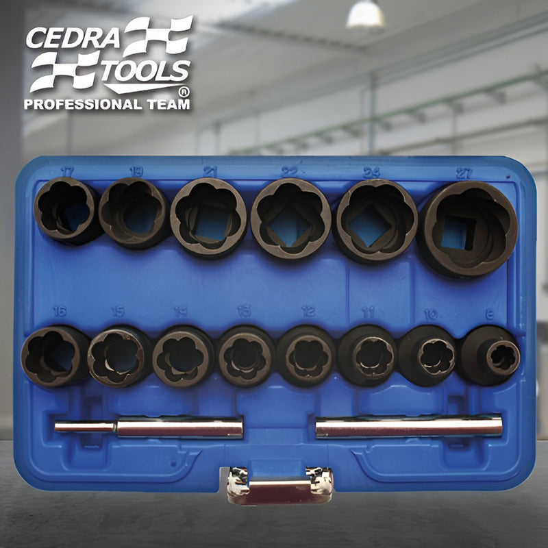 Juego De Dados Extractores En Espiral De Birlos Y Tornillos