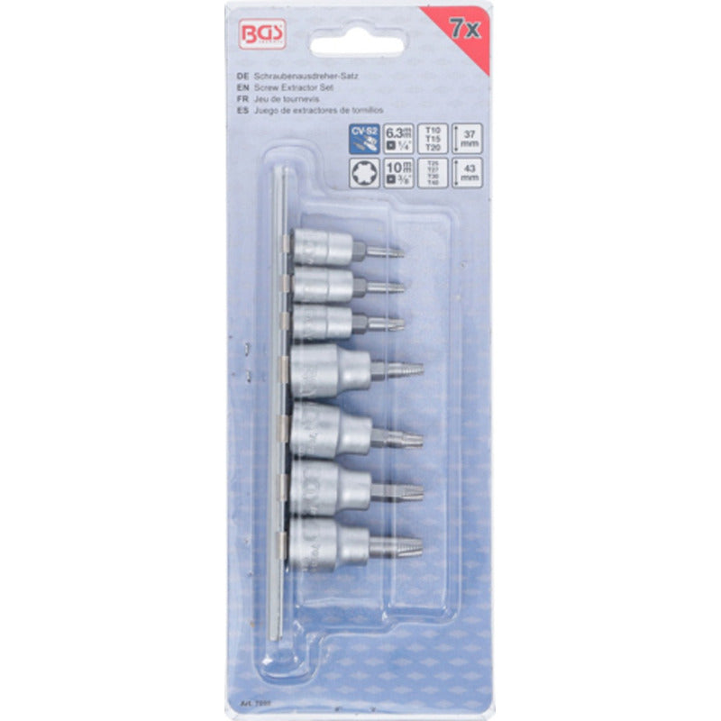 Bgs 7098 Set Extractor De Tornillos Perfil En T De T10 -t40