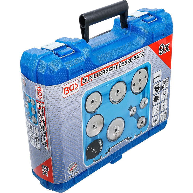 Bgs 8667 Juego De 9 Llaves Para Filtros De Aceite Actuales Plateado