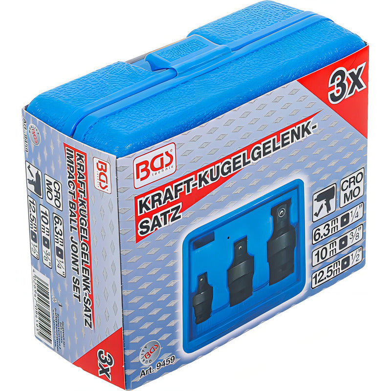 Set De Nudo Universal De Impacto 1/4, 3/8 Y 1/2 Bgs 9459 Color Negro