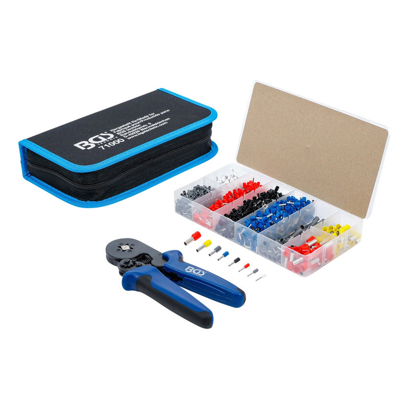 Kit Pinza Crimpadora / Ponchadora Con Terminales | Bgs 71000