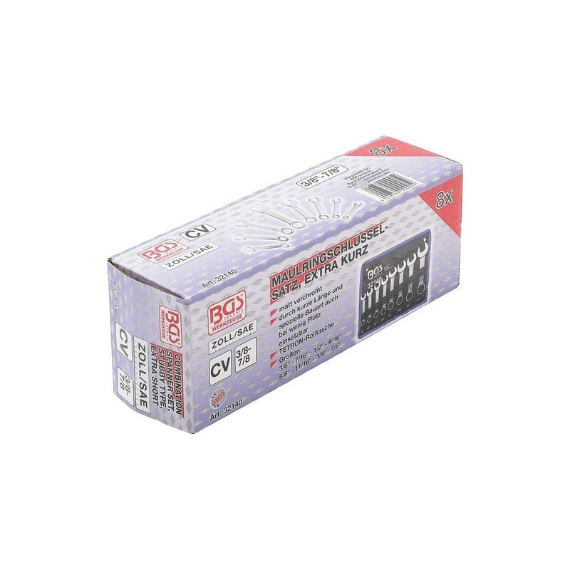 Bgs 32140 Set Llaves Combinadas Cortas Estándar 3/8 - 7/8