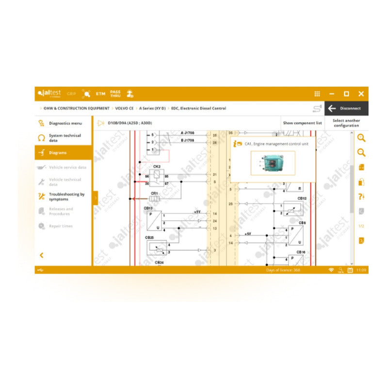 Interfase Diagnostico Maquinaria De Construcción Jaltest Ohw