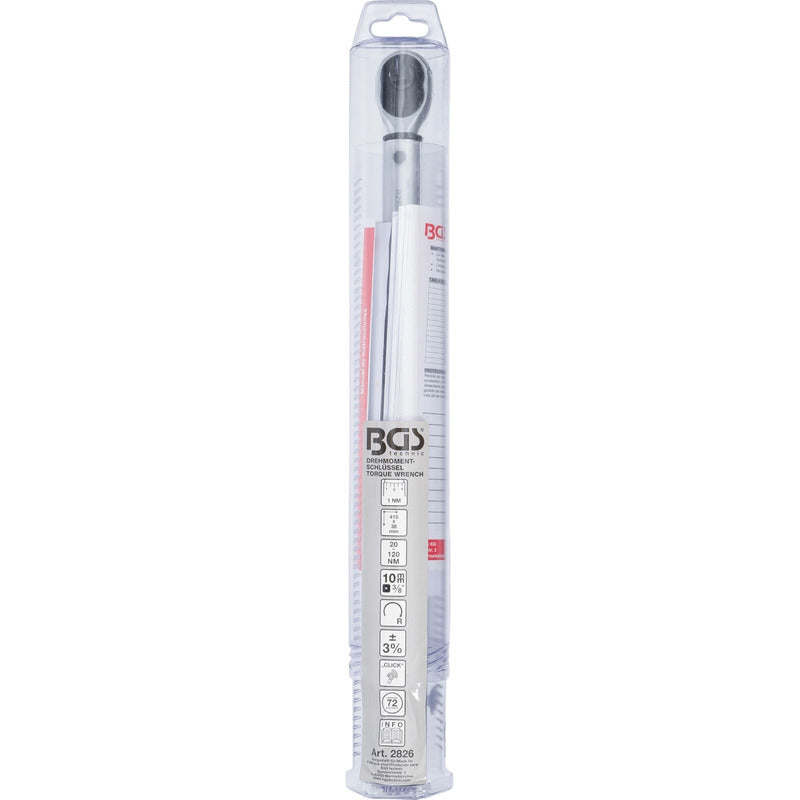 Torquimetro | Cuadrado Exterior 3/8 | 20-120 Nm | Bgs 2826