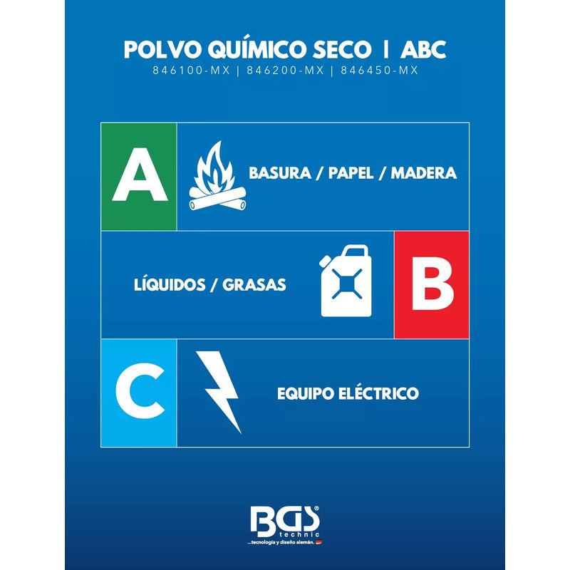 Extintor Apaga Fuego Emergencia Polvo Abc Recargable 6kg Bgs