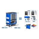 Gabinete Movil Para Herramientas | 7 Cajones | Bgs 4236 Azul