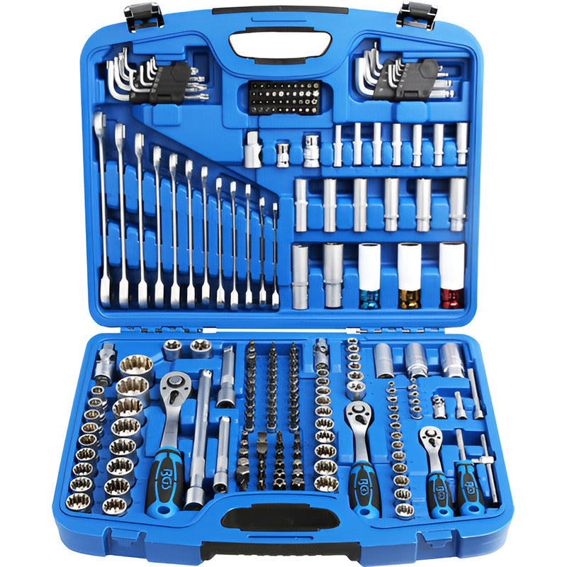 Juego Autocle | Dados, Llaves | 1/4, 3/8, 1/2 | Bgs 2290-mx Color Azul
