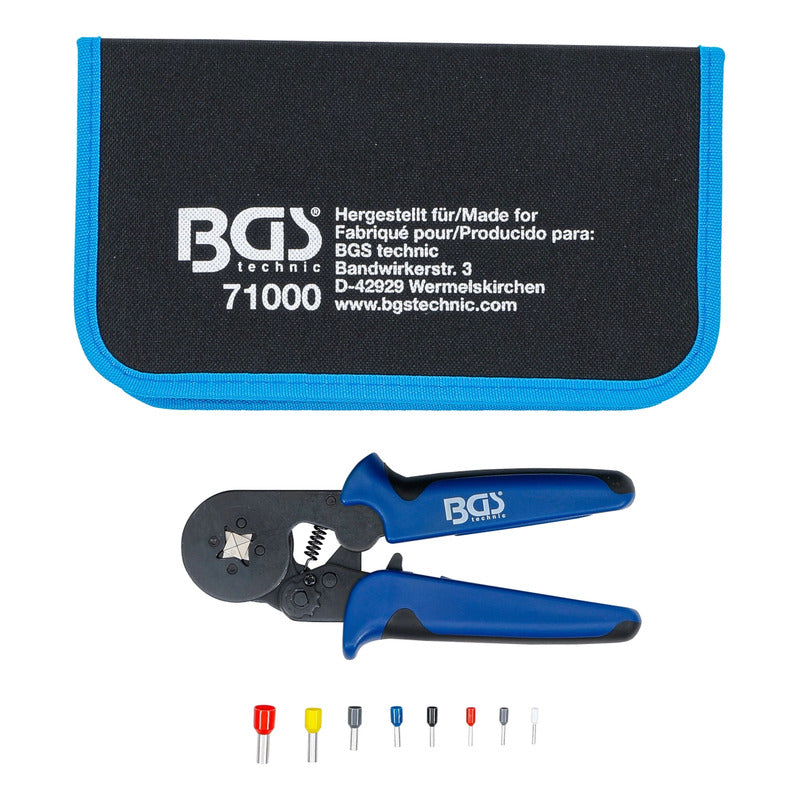 Kit Pinza Crimpadora / Ponchadora Con Terminales | Bgs 71000