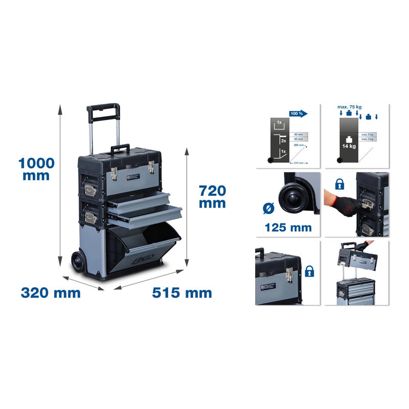 Gabinete De Herramientas Portatil | Movil | 3 Pz | Bgs 2002