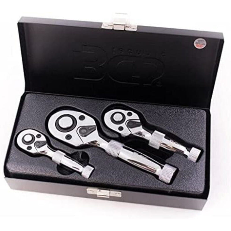 Set De 3 Mini Matracas Medidas 1/4, 3/8, 1/2 En Caja Bgs 215