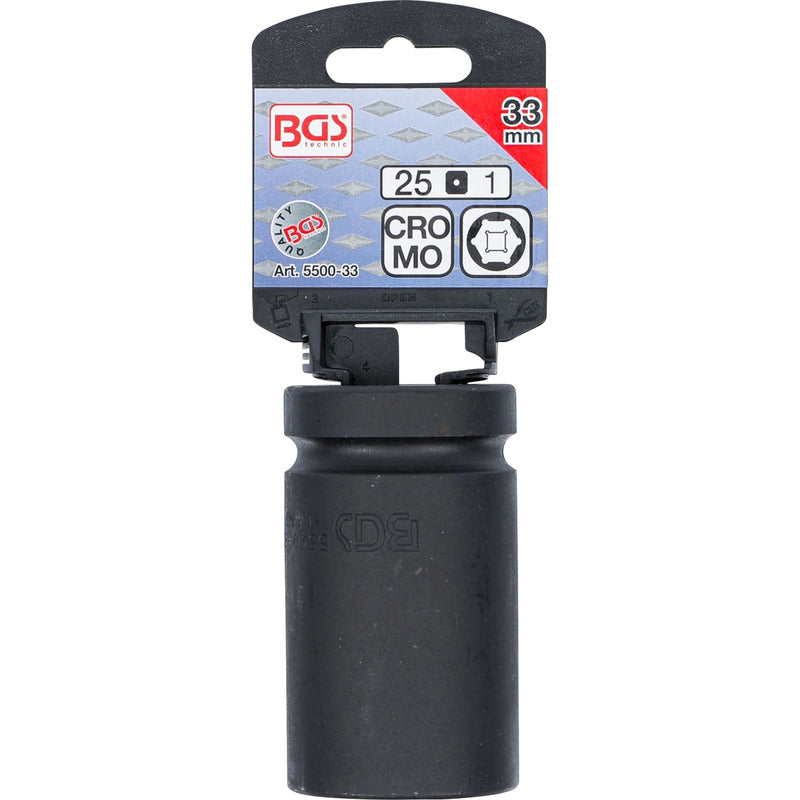 Dado Impacto Hexagono Largo |entrada 1  |33 Mm | Bgs 5500-33