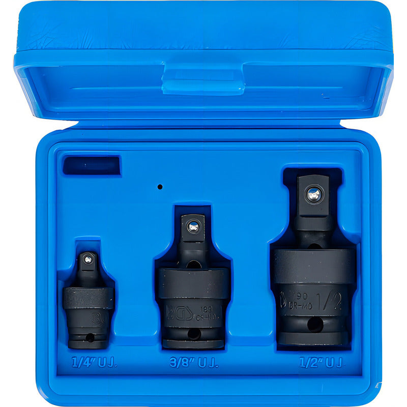 Set De Nudo Universal De Impacto 1/4, 3/8 Y 1/2 Bgs 9459 Color Negro