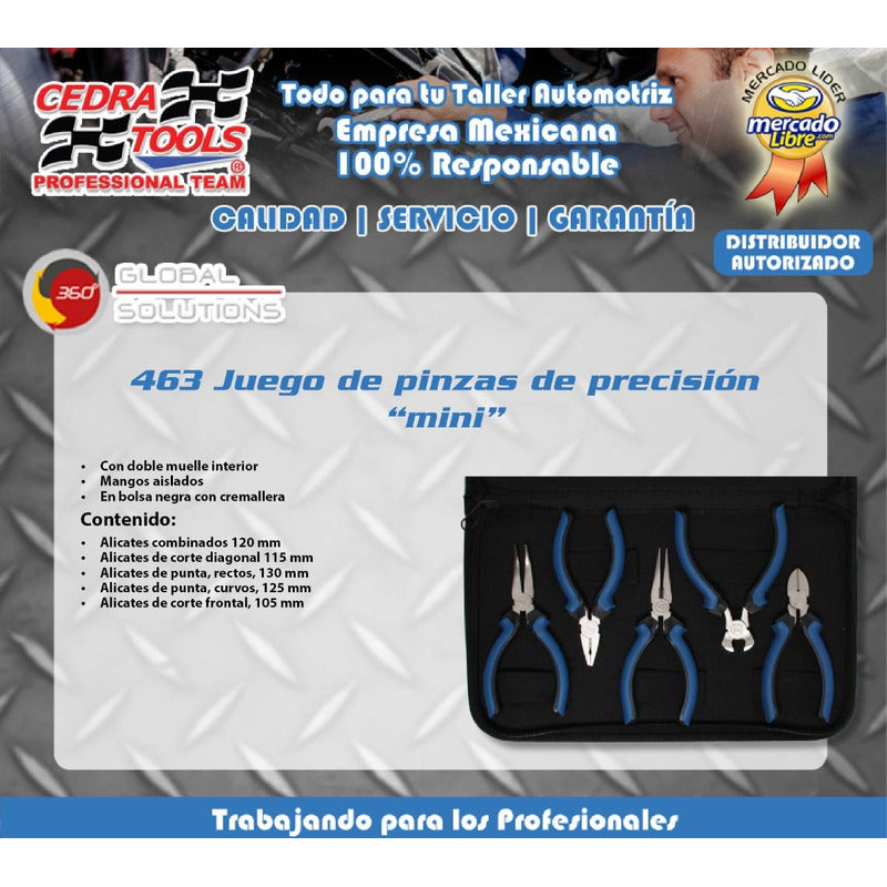 Bgs 463 Juego De 5 De Pinzas De Precisión En Estuche