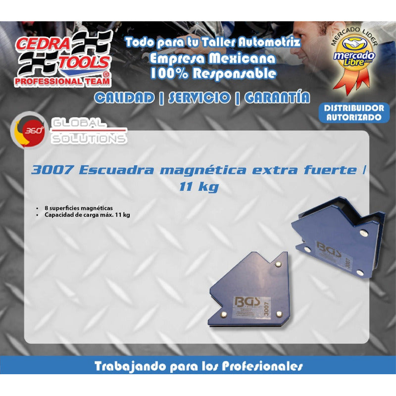 Escuadra Magnética Extra Fuerte | 11 Kg Bgs 3007