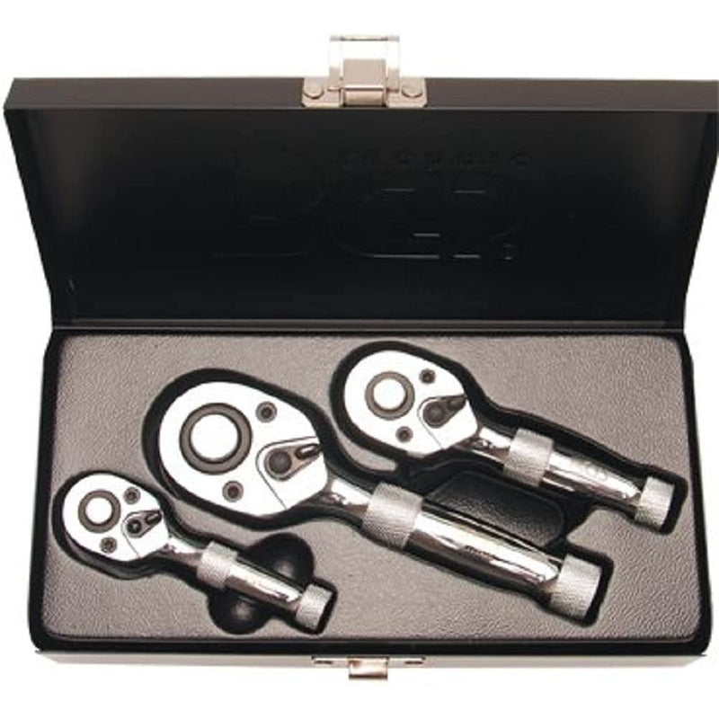 Set De 3 Mini Matracas Medidas 1/4, 3/8, 1/2 En Caja Bgs 215