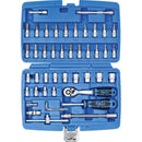 Bgs 2146 Autocle Dados Con Matraca Milimétrico 1/4 46 Pzas