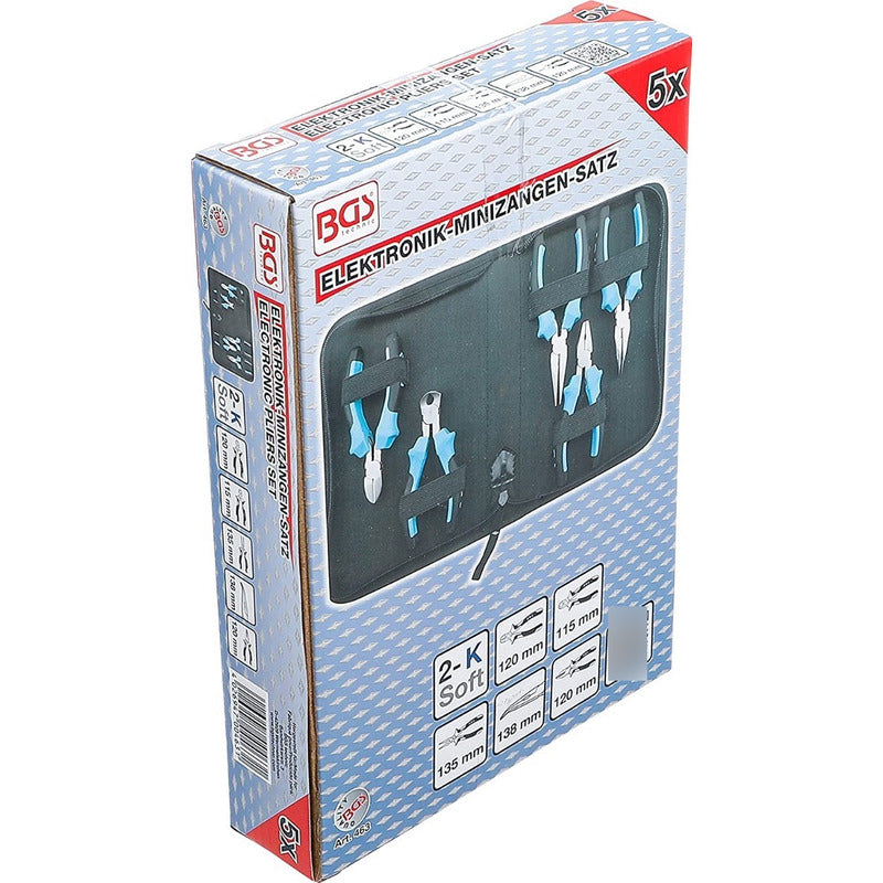 Bgs 463 Juego De 5 De Pinzas De Precisión En Estuche