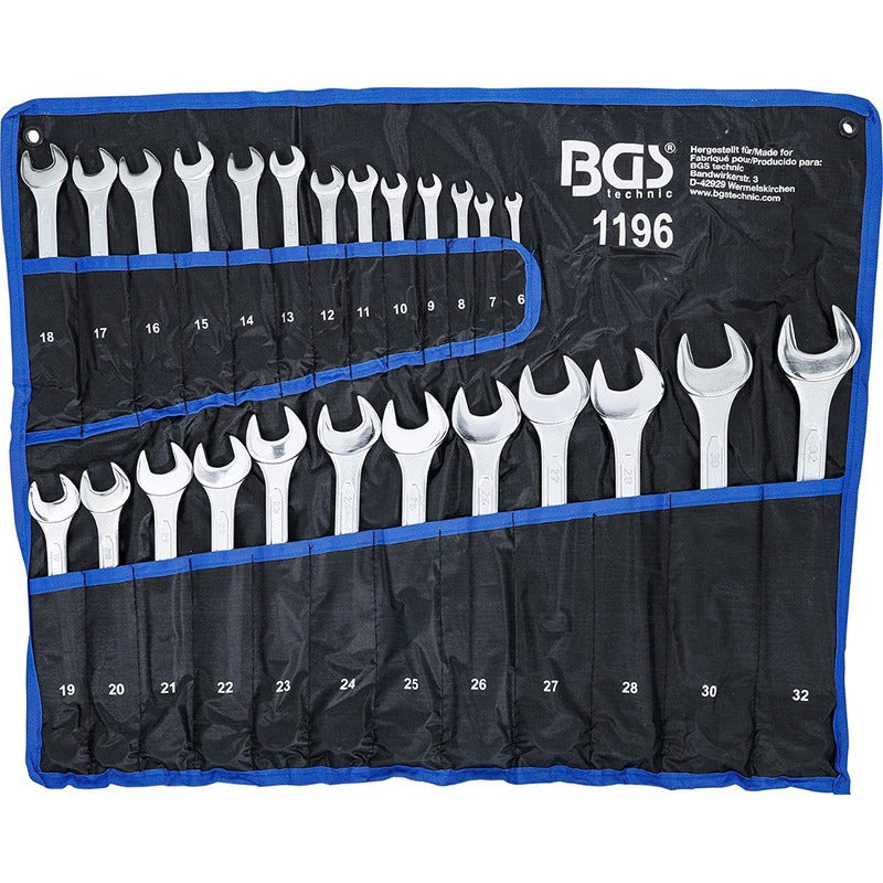 Bgs 1196 Juego De Llaves Combinadas Metricas 6-32 Mm 25 Pzas