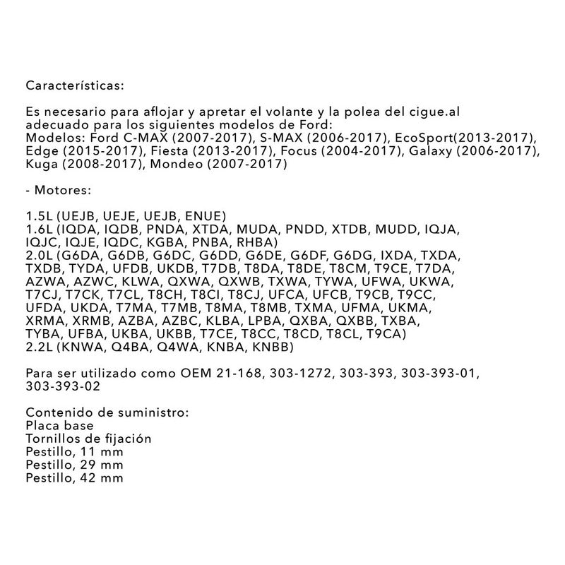 Herramienta De Bloqueo Del Volante | Para Ford | Bgs 9819