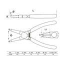 Set De Pinzas De Punta Para Seguros Circlip 4 Pza Bgs 52100