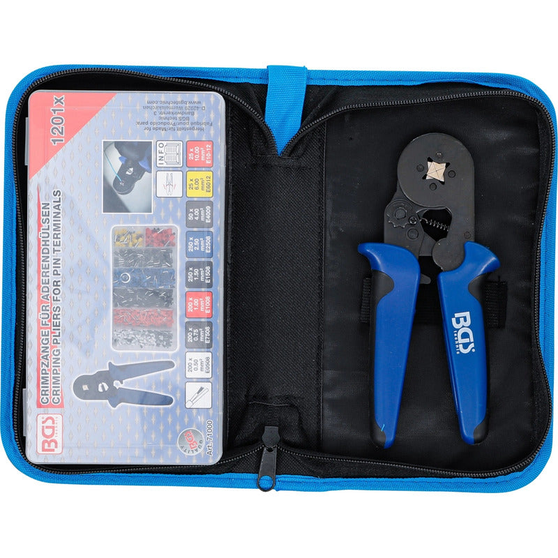 Kit Pinza Crimpadora / Ponchadora Con Terminales | Bgs 71000