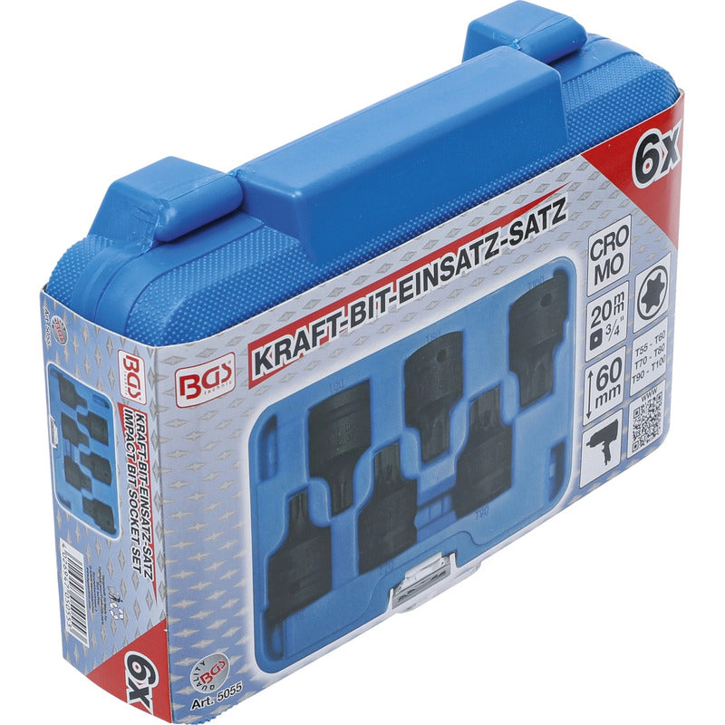 Juego Dados Impacto 3/4 | Punta Torx | T55 - T100 | Bgs 5055