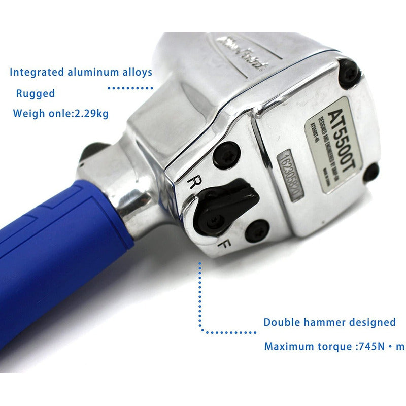 Blue Point Pistola De Impacto 1/2' 550 Ft-lb, 9000 Rpm Azul Y Plateado
