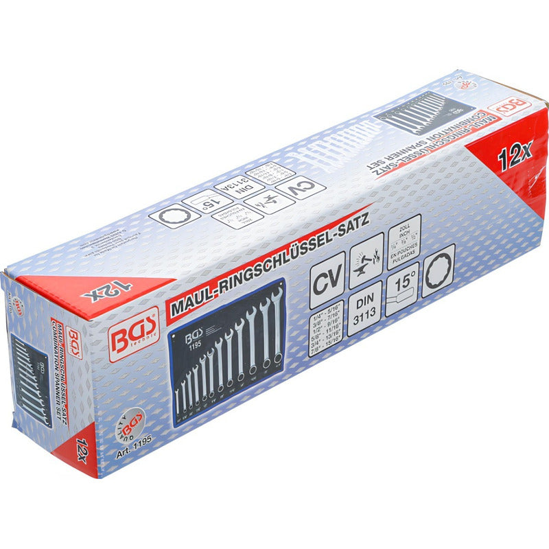 Set De 12 Llaves Combinadas Standard 1/4 A 15/16 Bgs 1195