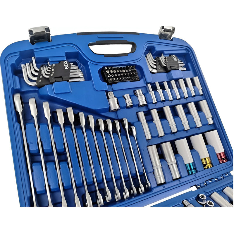 Juego Autocle | Dados, Llaves | 1/4, 3/8, 1/2 | Bgs 2290-mx Color Azul