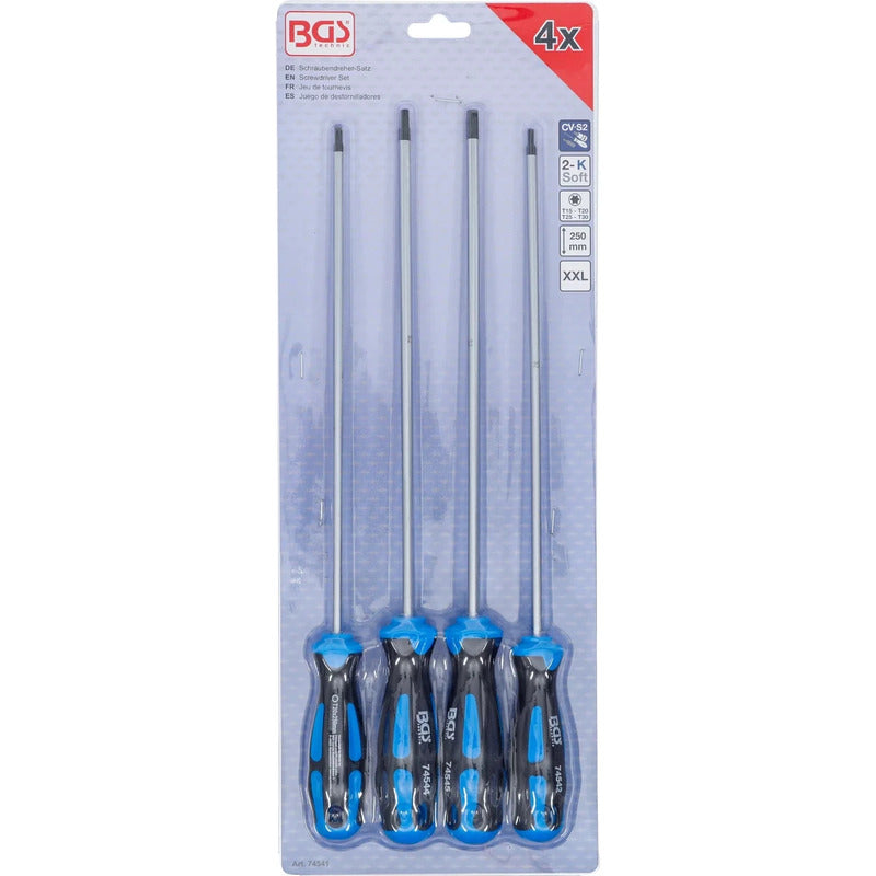Juego Desarmadores |extra Largas |torx T15 - T30| Bgs 74541