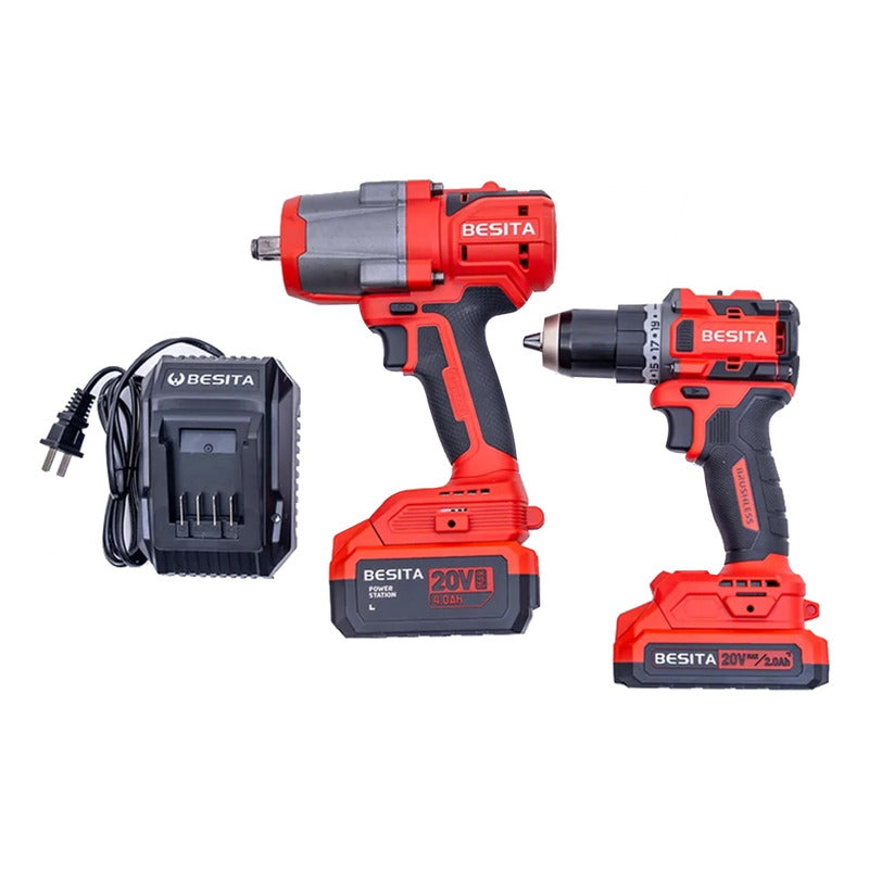 Torquemaster Pistola De Impacto Y Taladro Inalambrico Besita Rojo 60hz