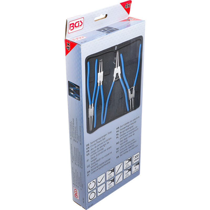 Bgs 651 Pinzas Para Los Seguros De Anillo 300 Mm 4 Piezas