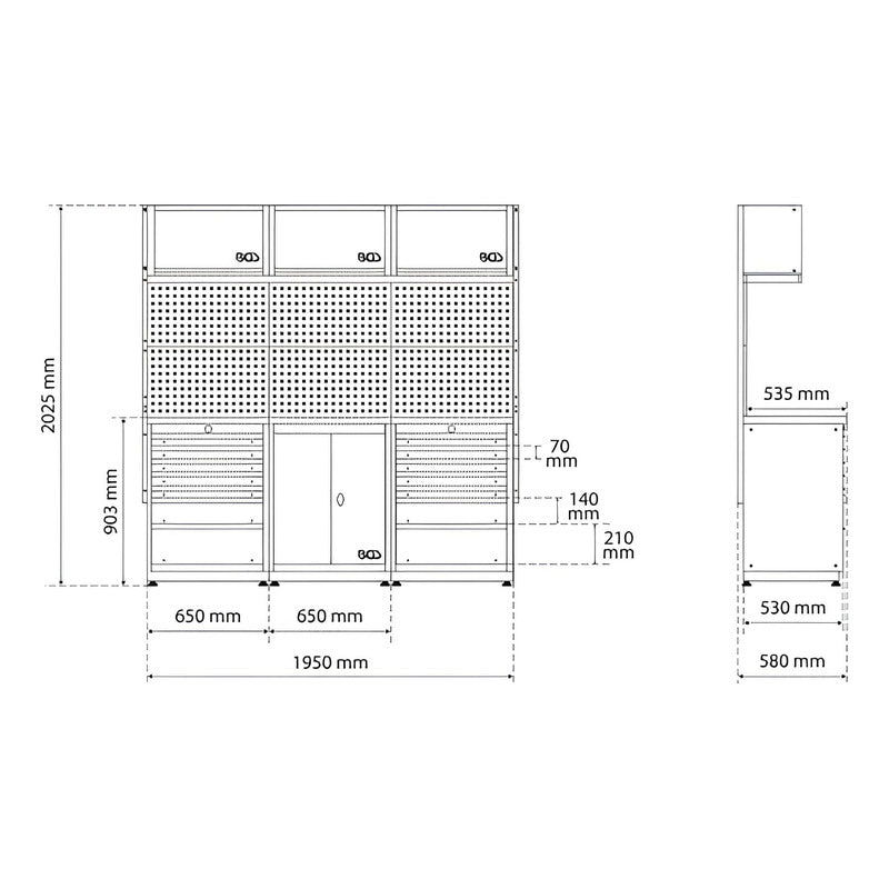 Sistema Modular De Almacenaje Professional Bgs 80100