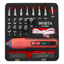 Kit De Desarmador Electrico Inalambrico Accesorios Besita Rojo 60 Hz