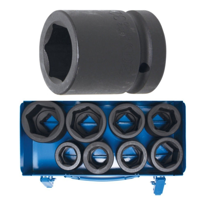 Set Dados De Impacto 1 Pulgada 27 - 50mm 8 Pzas  Bgs 5245