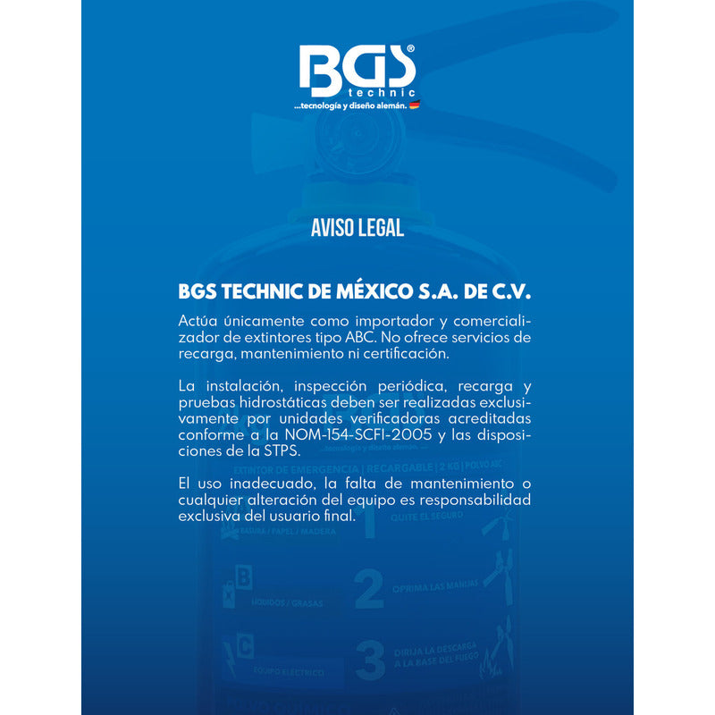 Extintor Recargable Extinguidor Con Base 9 Kg | Bgs 846900-m
