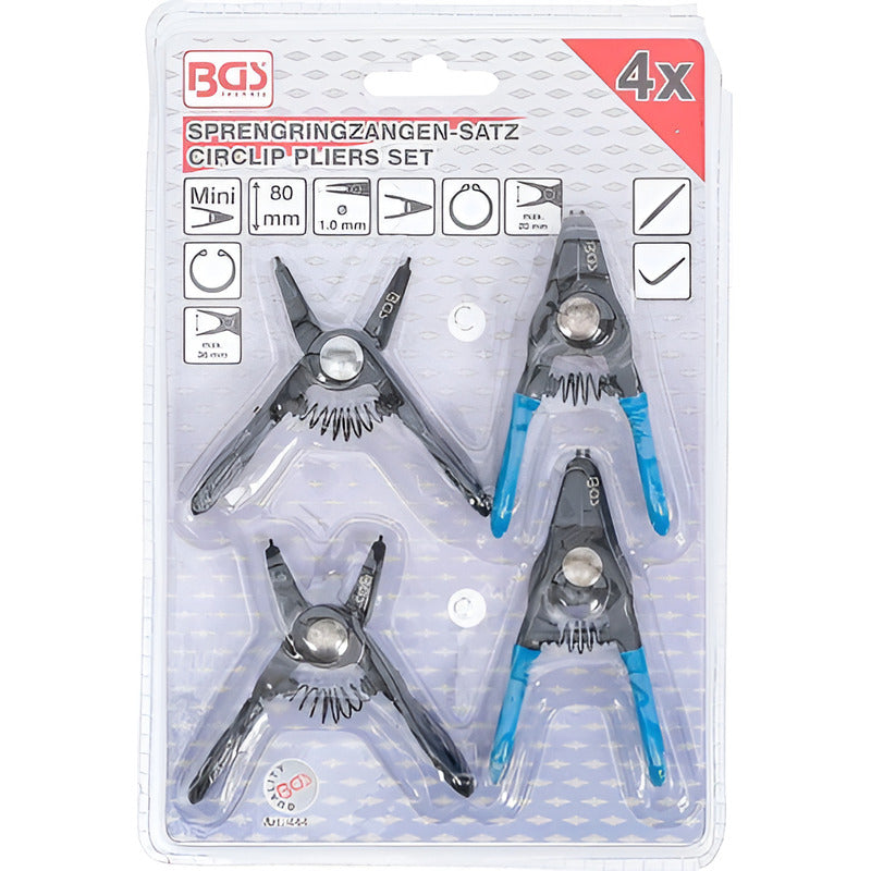 Bgs 444 Pinzas Para Seguros Pequeños Circlip & Omega 4 Pzas