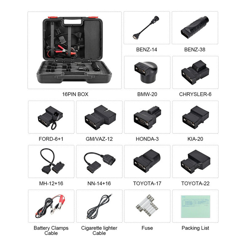 Kit Cables Adaptadores Obdi Para Escaners X431 Launch