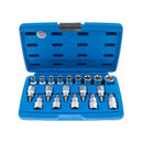 Juego De Dados Hembra Y Puntas Torx 1/2  | 19 Pzas En Caja