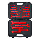 Juego De Llaves Planas Vde | 6-32 Mm | 20 Piezas | Bgs 71085 Color Rojo